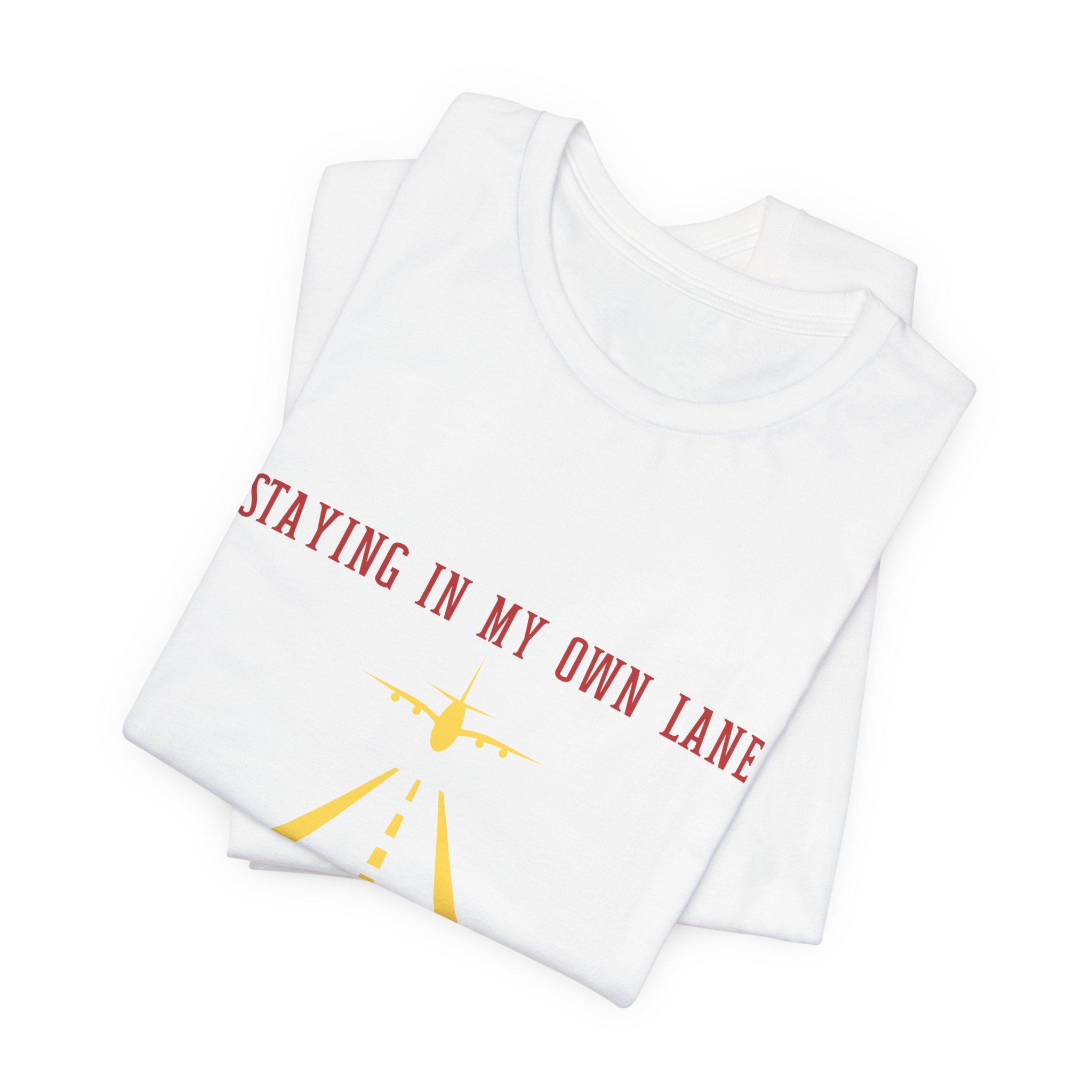The Runway Brand Color Tee — "Staying in My Own Lane" Inspirational Graphic T-Shirt