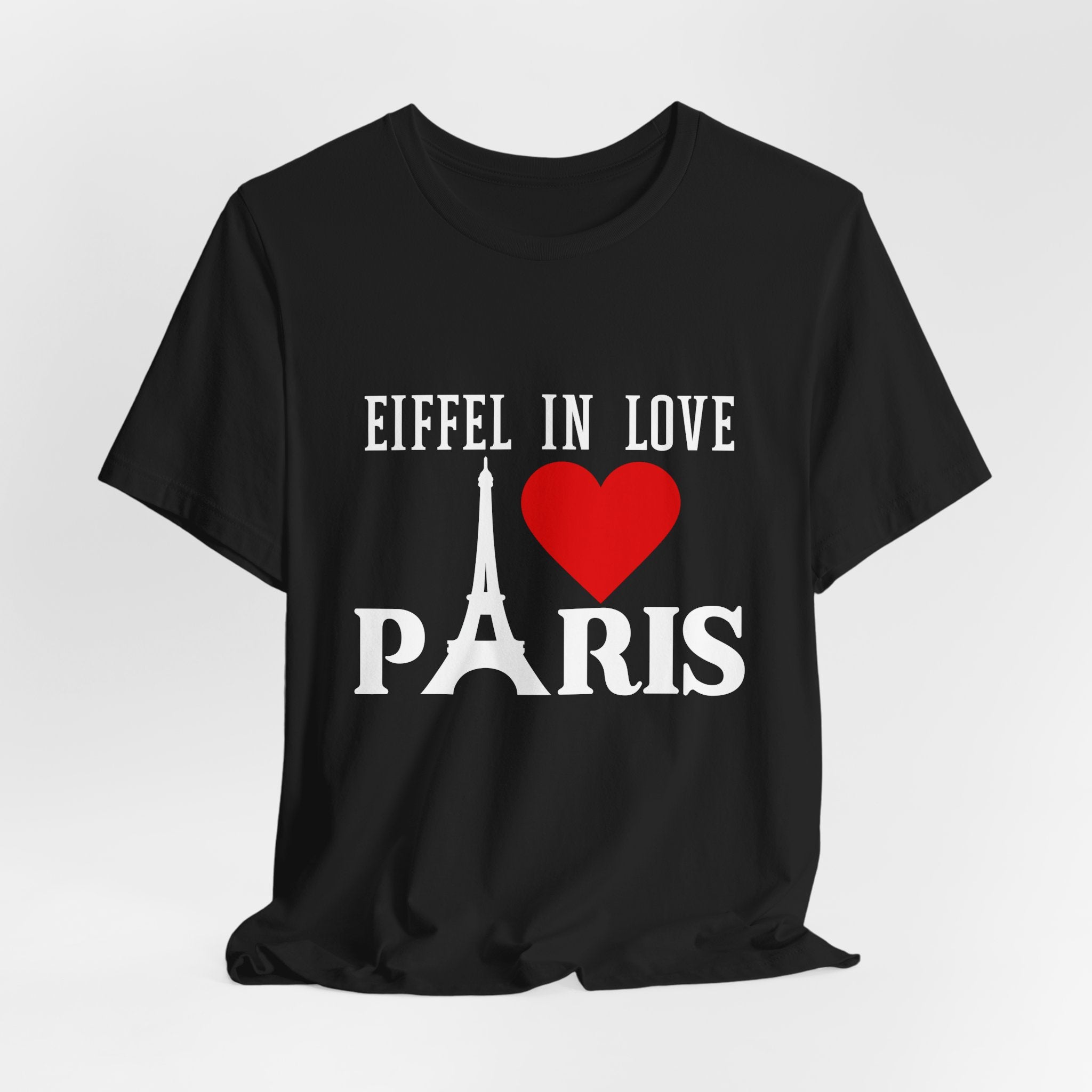 Paris Eiffel Heart Unisex T-Shirt — Eiffel in Love  Graphic Tee
