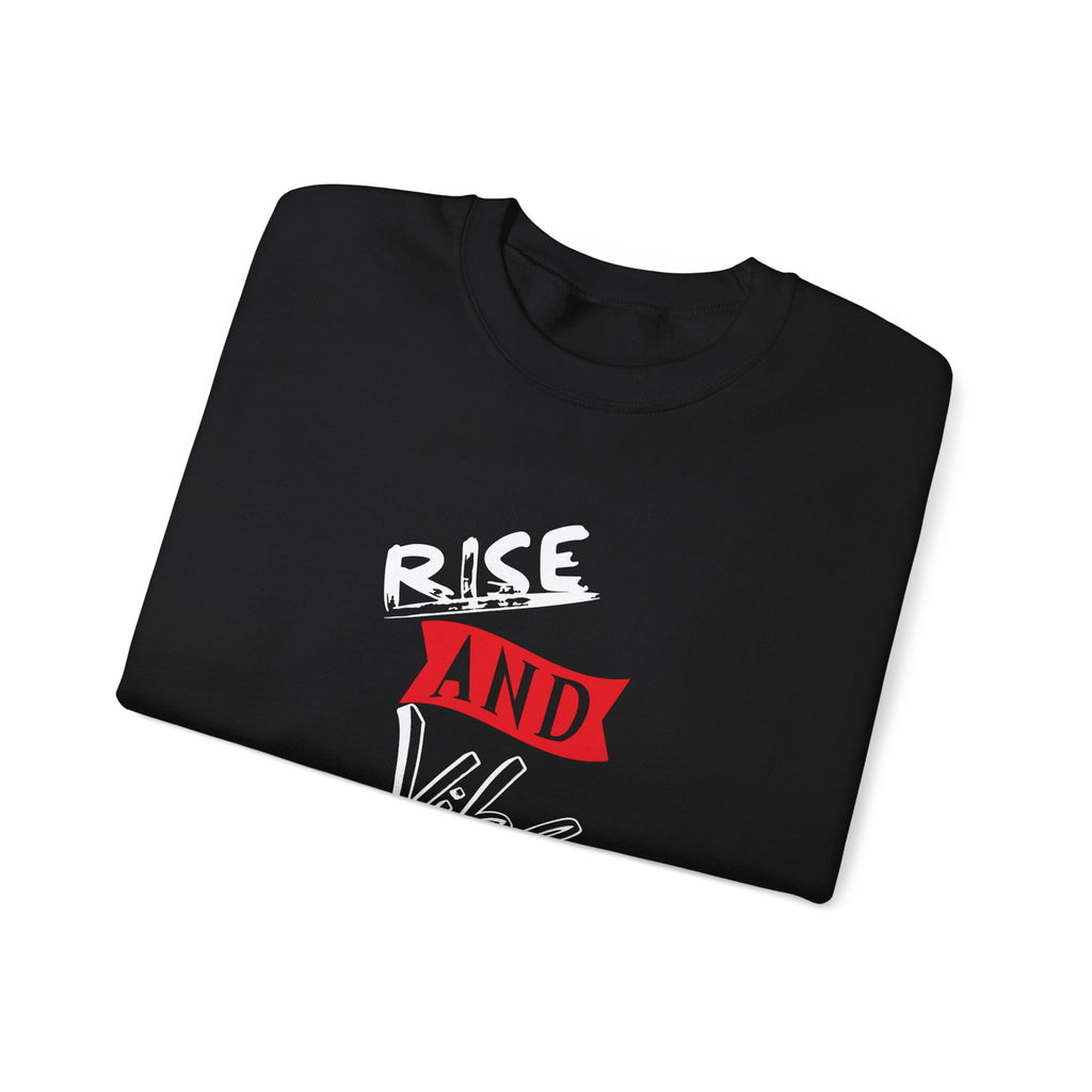 Rise and Vibe Crewneck Unisex Sweatshirt, Runway Vibe Tribe Statement Anthem