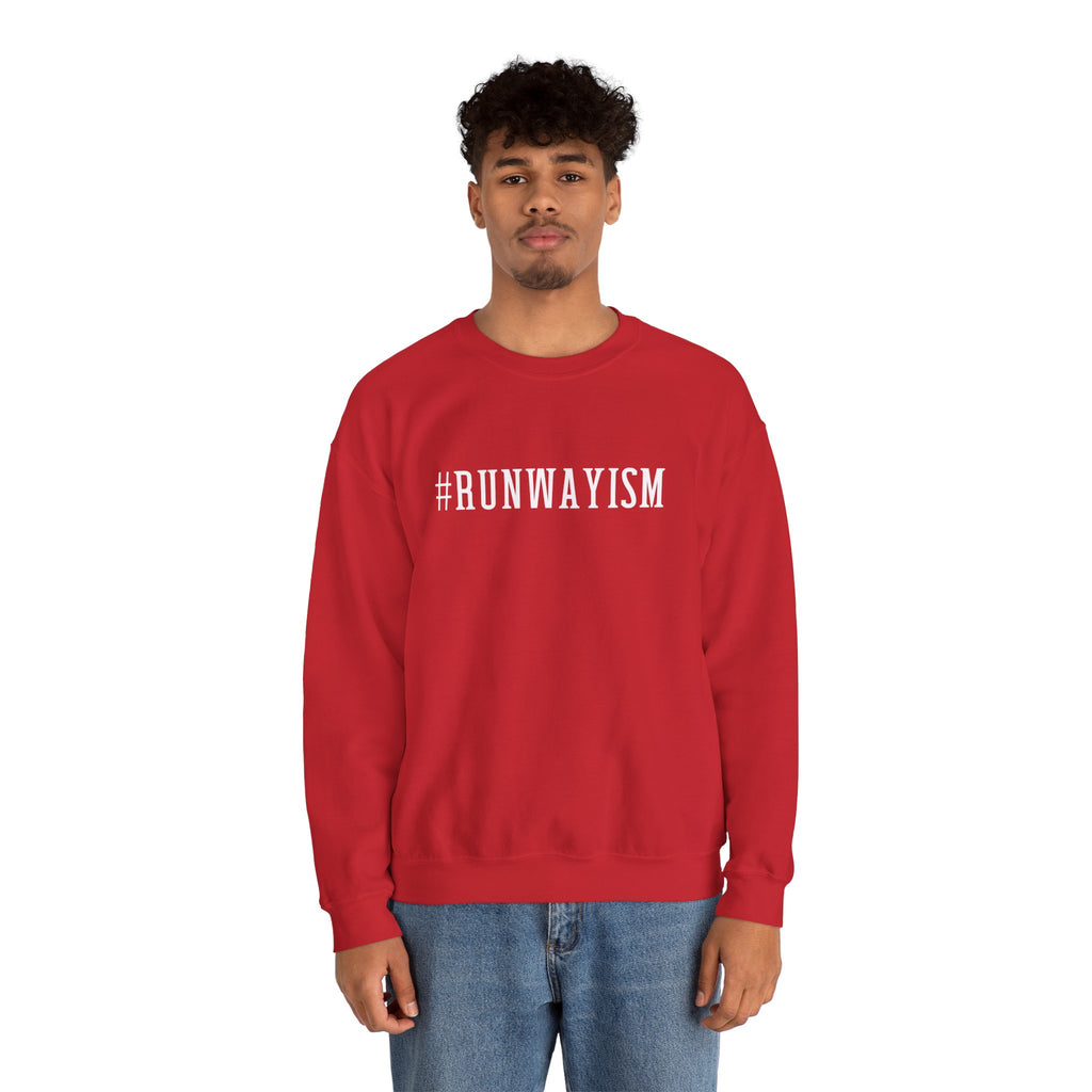 Runwayism Crewneck Unisex Sweatshirt — #RUNWAYISM Fashion, Statement Pullover
