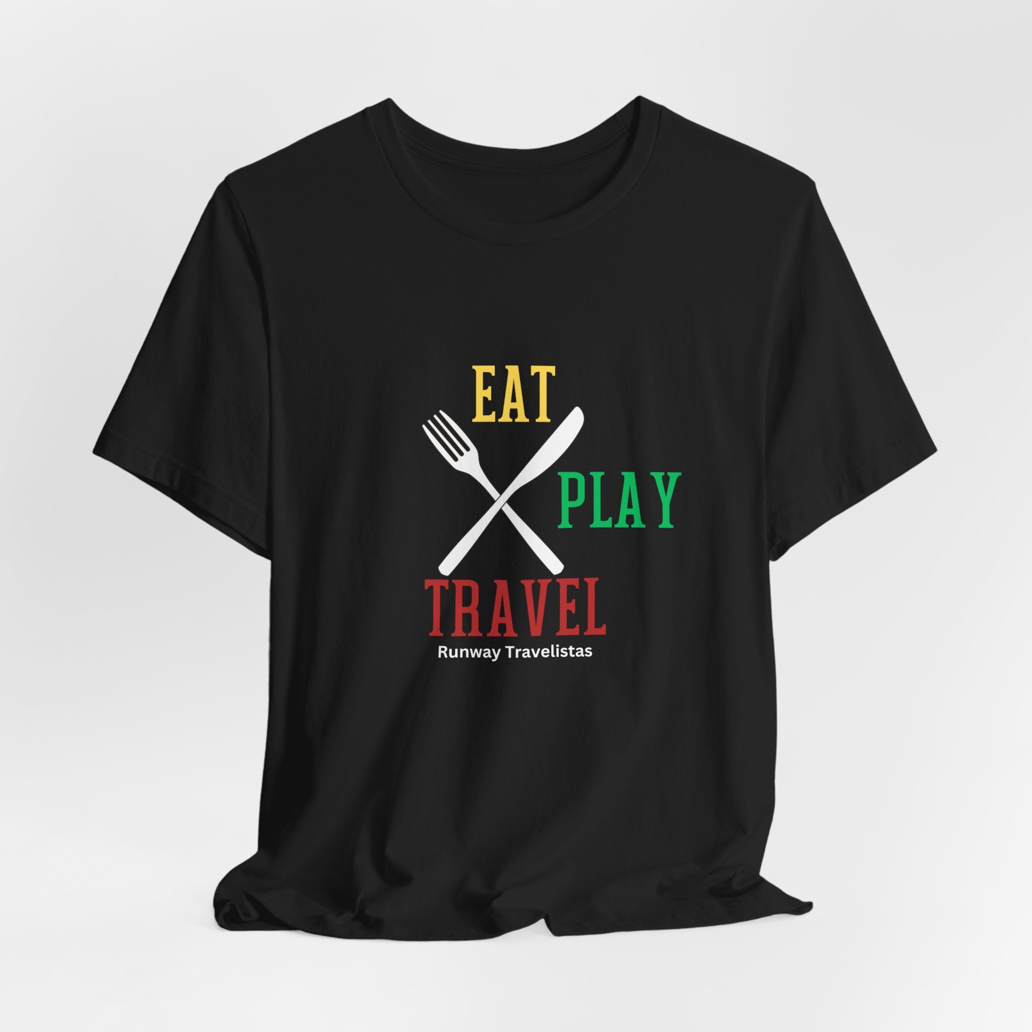 Eat Play Travel Unisex T-Shirt — Travel & Food Adventure Tee