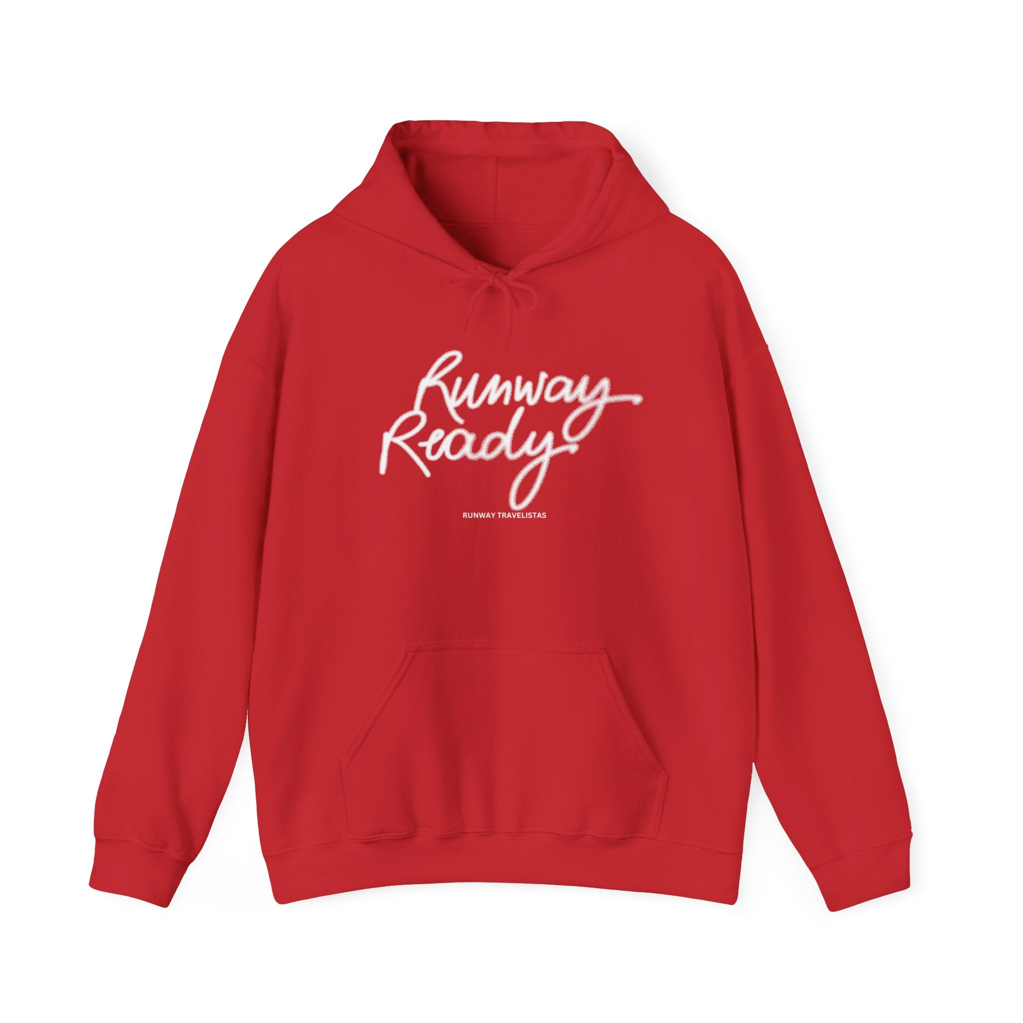 Runway Ready Unisex Hoodie — Fashion-Forward Black Graphic Sweatshirt