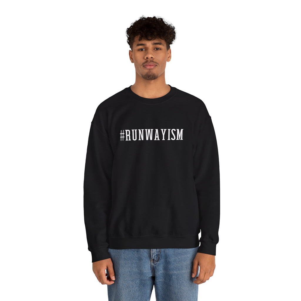 Runwayism Crewneck Unisex Sweatshirt — #RUNWAYISM Fashion, Statement Pullover