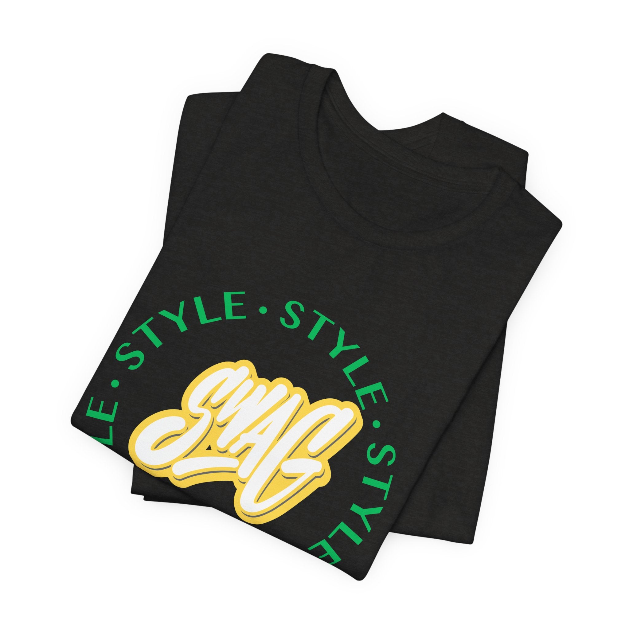 Style Circle Graphic Unisex Tee — "SWAG" Script Logo
