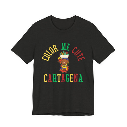 Cartagena 'Color Me Cute' T‑Shirt — Afro‑Caribbean Fruit Vendor Design
