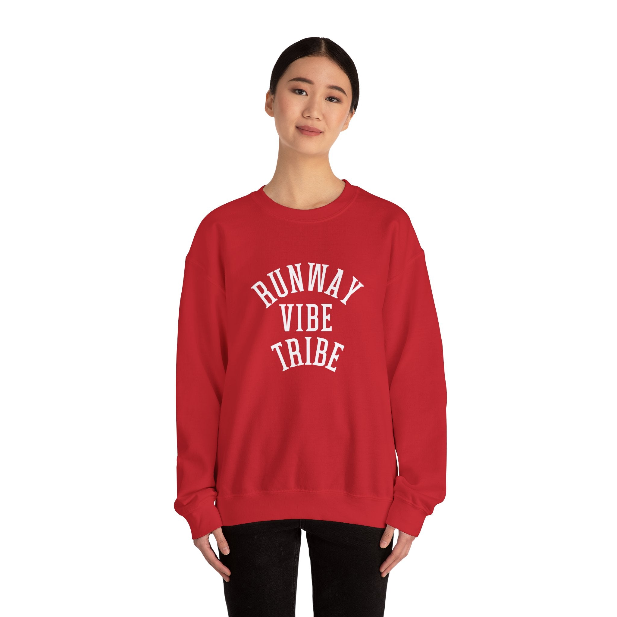 Runway Vibe Tribe Unisex Crewneck Sweatshirt — Fashion Lover Graphic Pullover