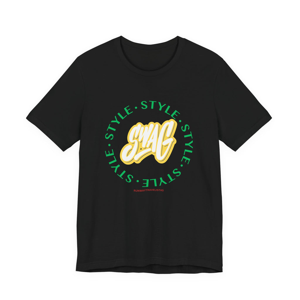 Style Circle Graphic Unisex Tee — "SWAG" Script Logo