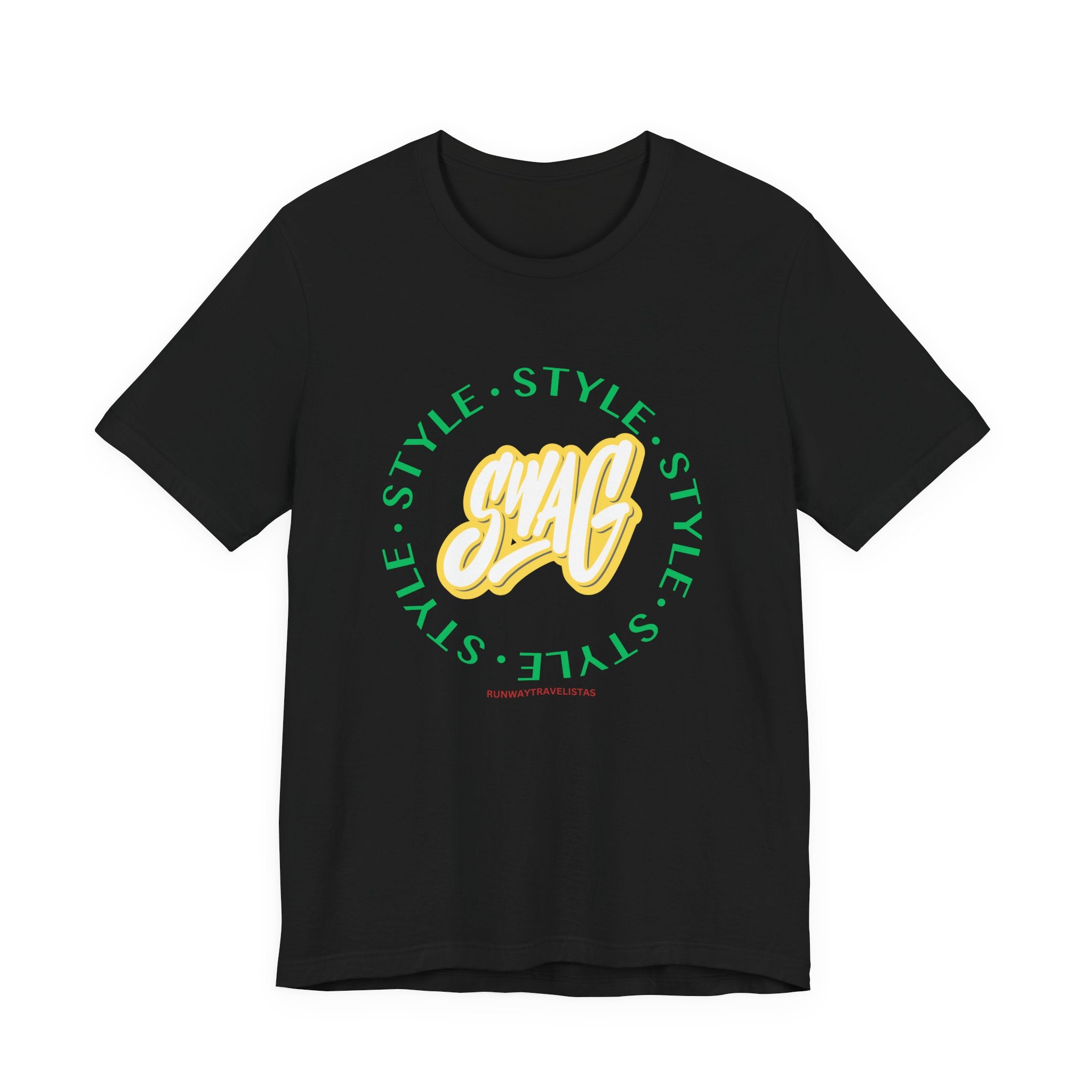 Style Circle Graphic Unisex Tee — "SWAG" Script Logo