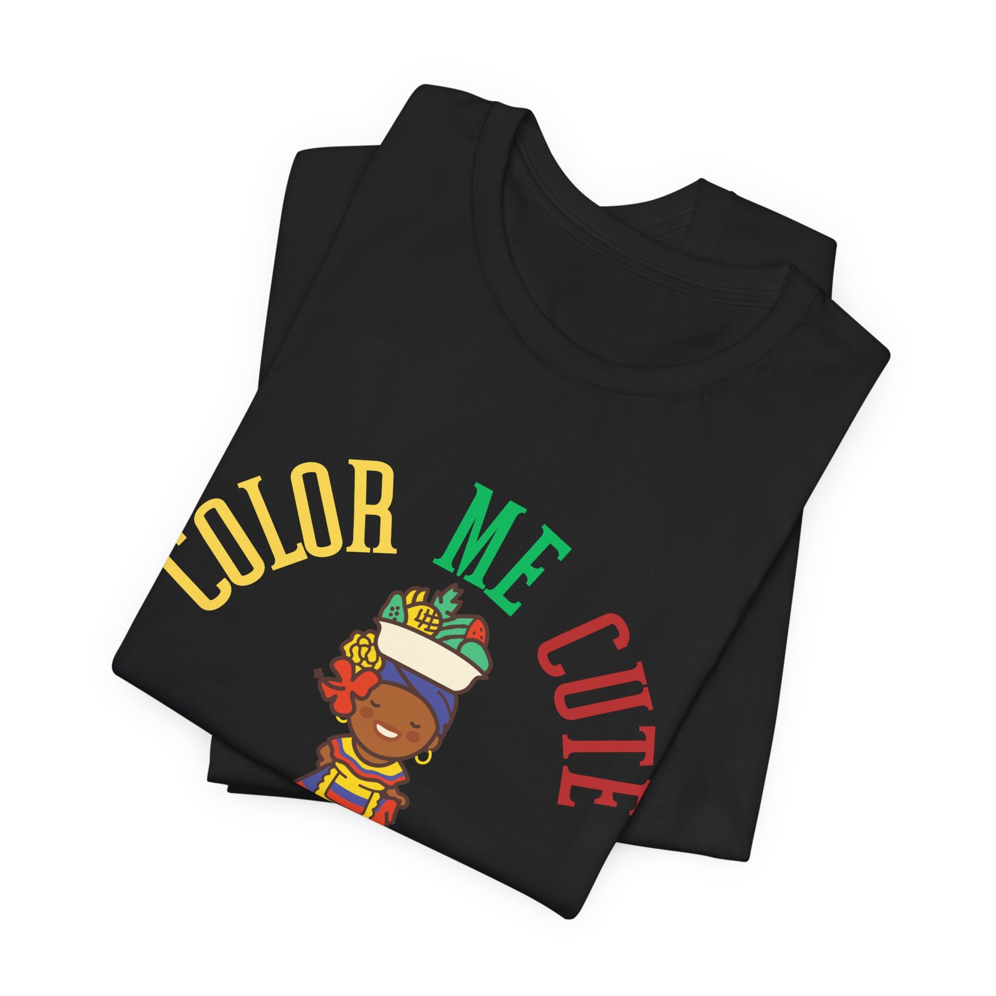 Cartagena 'Color Me Cute' T‑Shirt — Afro‑Caribbean Fruit Vendor Design
