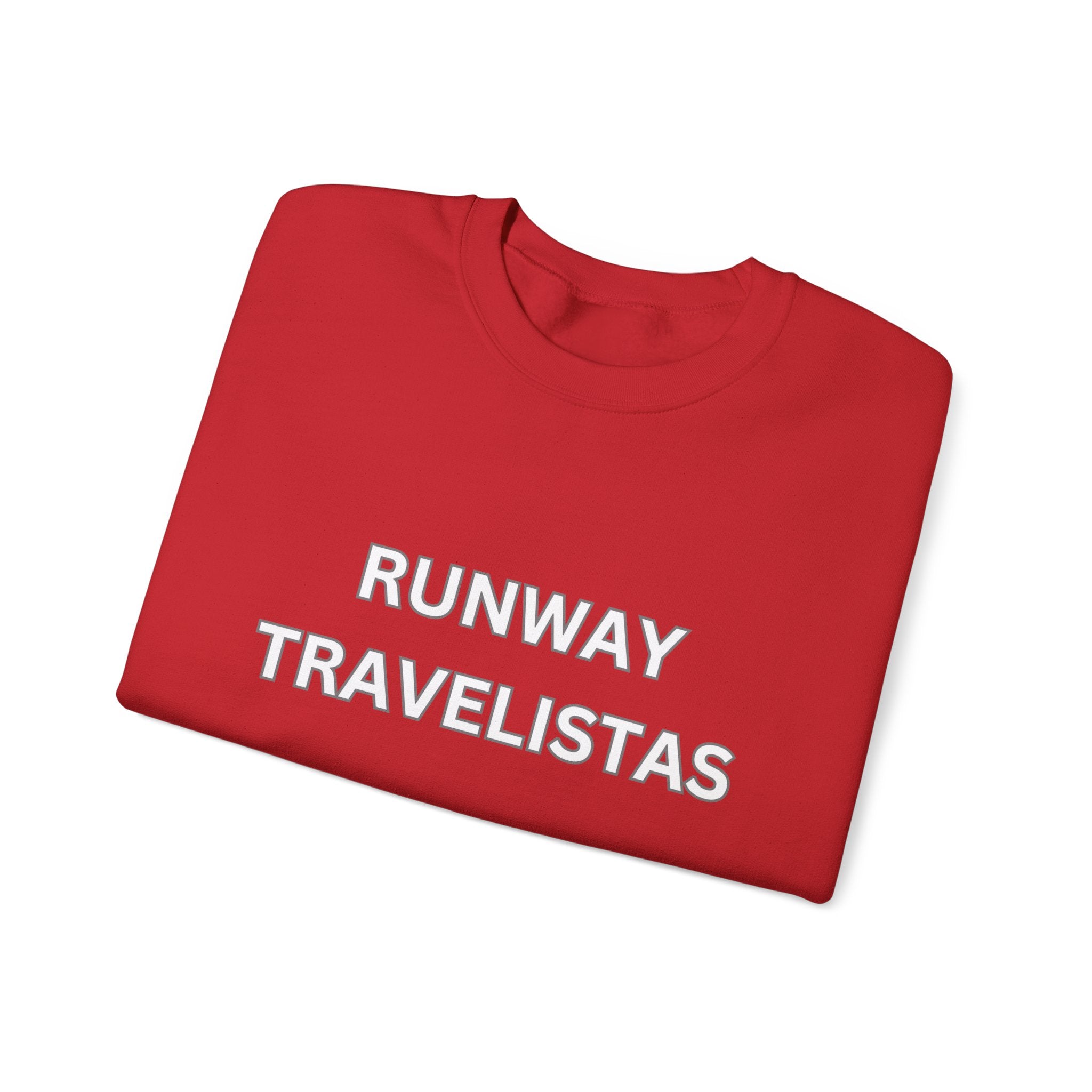 Runway Travelistas Solid Lettering Unisex Crewneck Sweatshirt