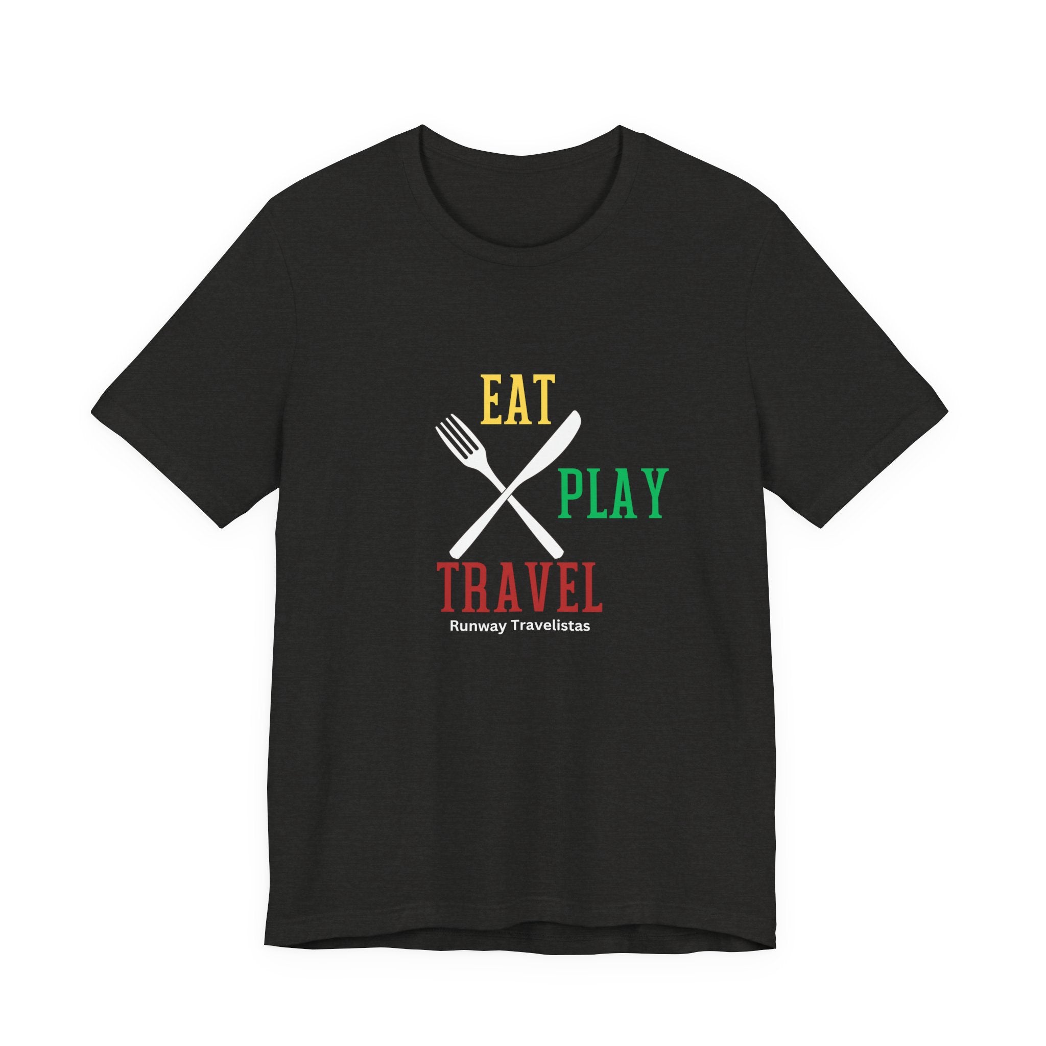 Eat Play Travel Unisex T-Shirt — Travel & Food Adventure Tee