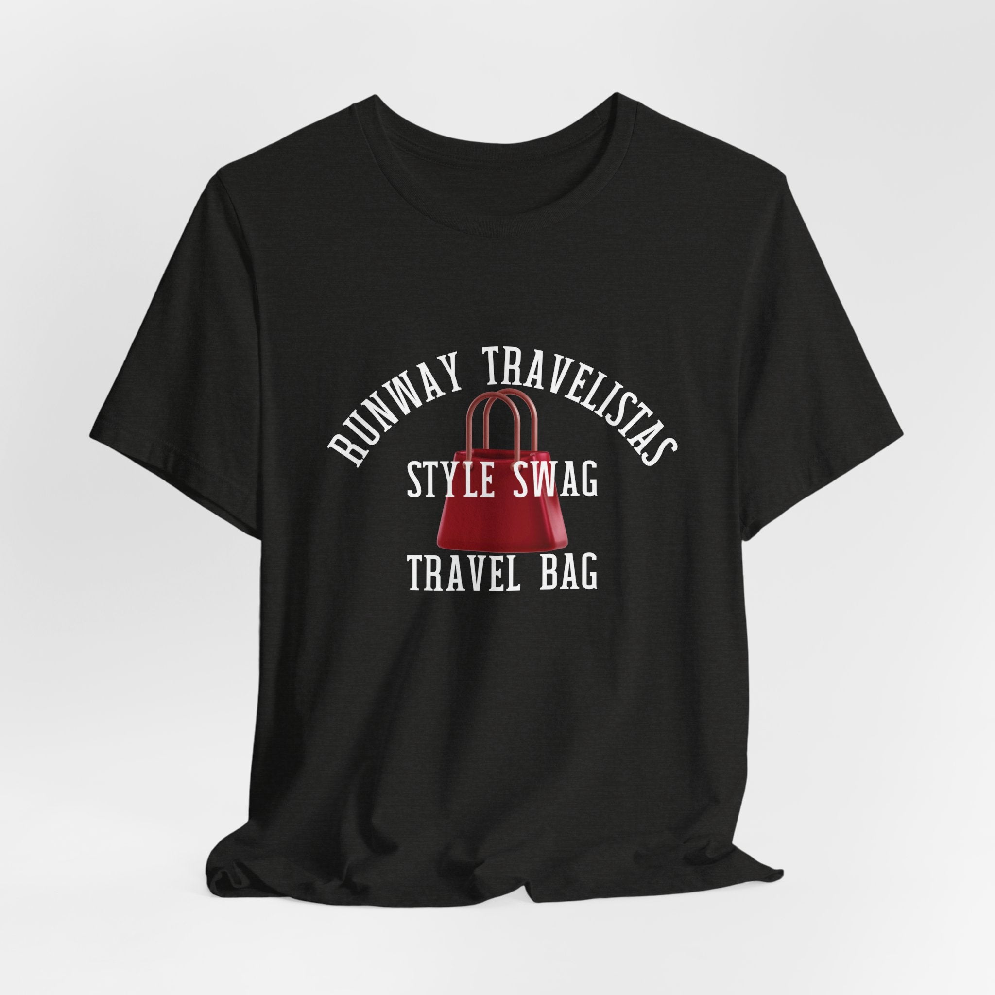 Runway Travelistas Tee — "Style Swag Travel Bag" Graphic T‑Shirt