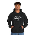 Runway Ready Unisex Hoodie — Fashion-Forward Black Graphic Sweatshirt