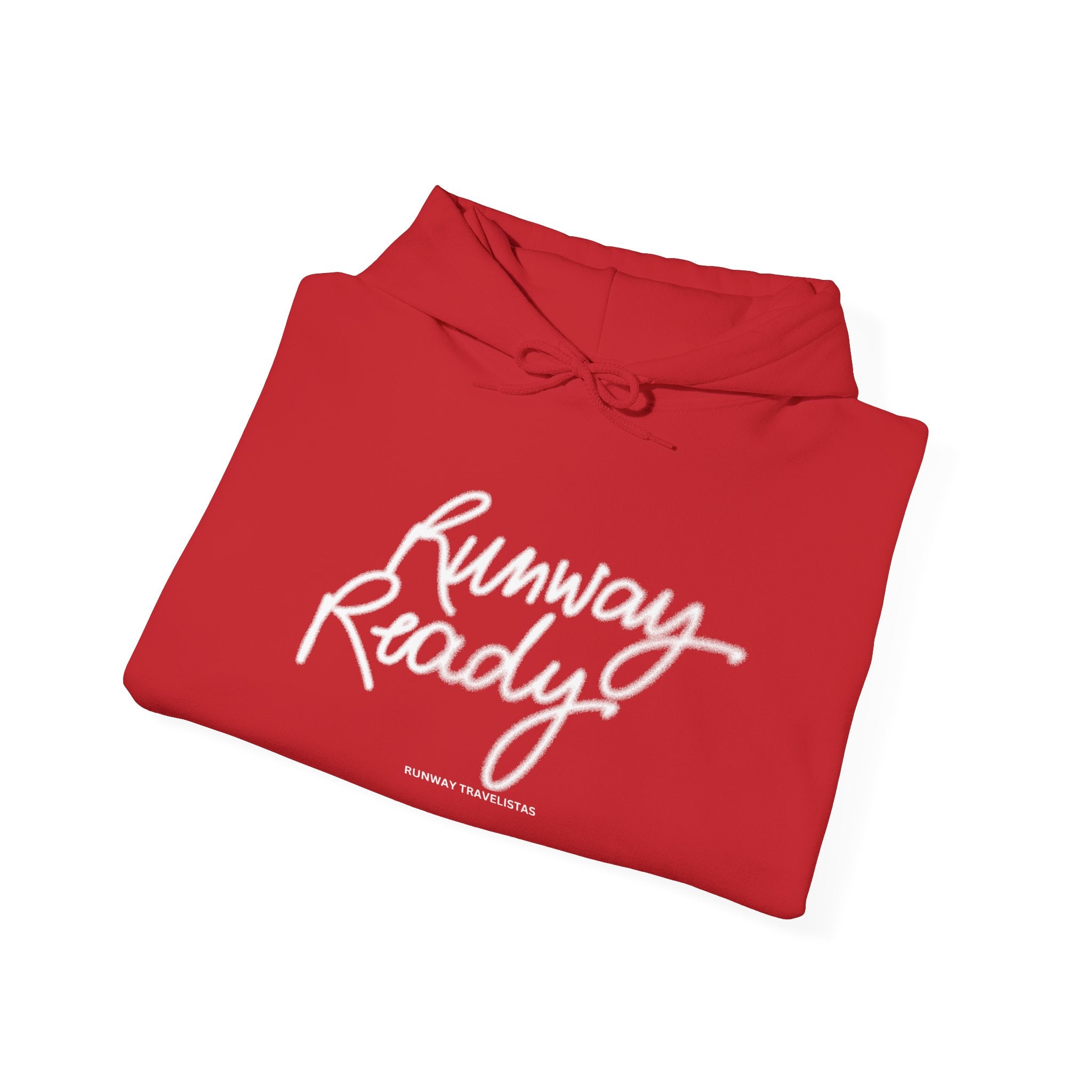 Runway Ready Unisex Hoodie — Fashion-Forward Black Graphic Sweatshirt