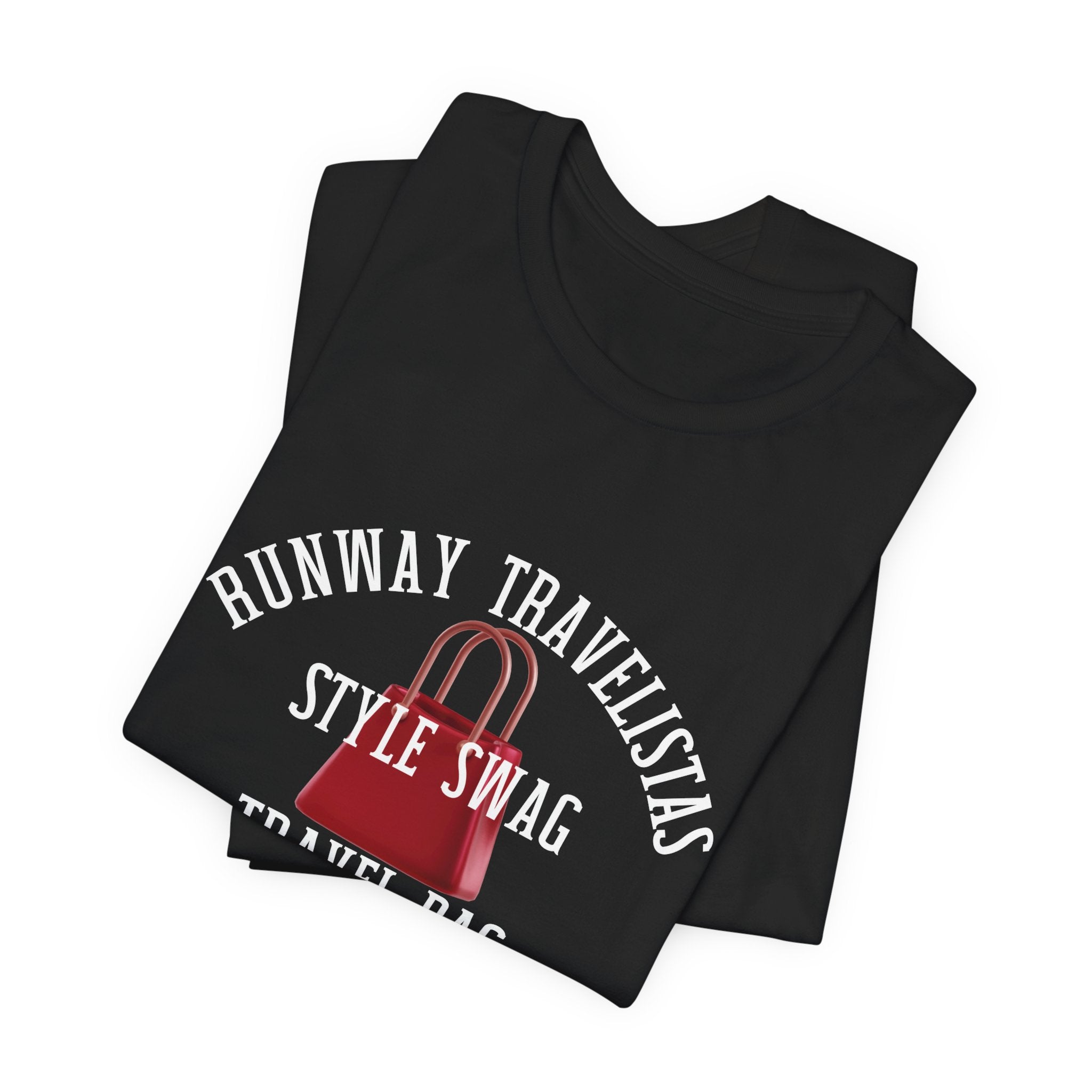 Runway Travelistas Tee — "Style Swag Travel Bag" Graphic T‑Shirt