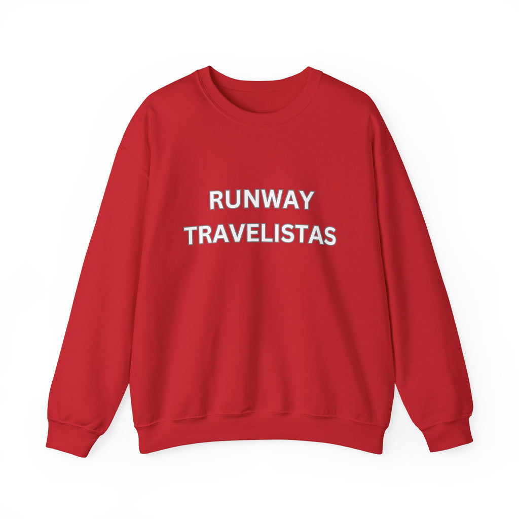 Runway Travelistas Solid Lettering Unisex Crewneck Sweatshirt