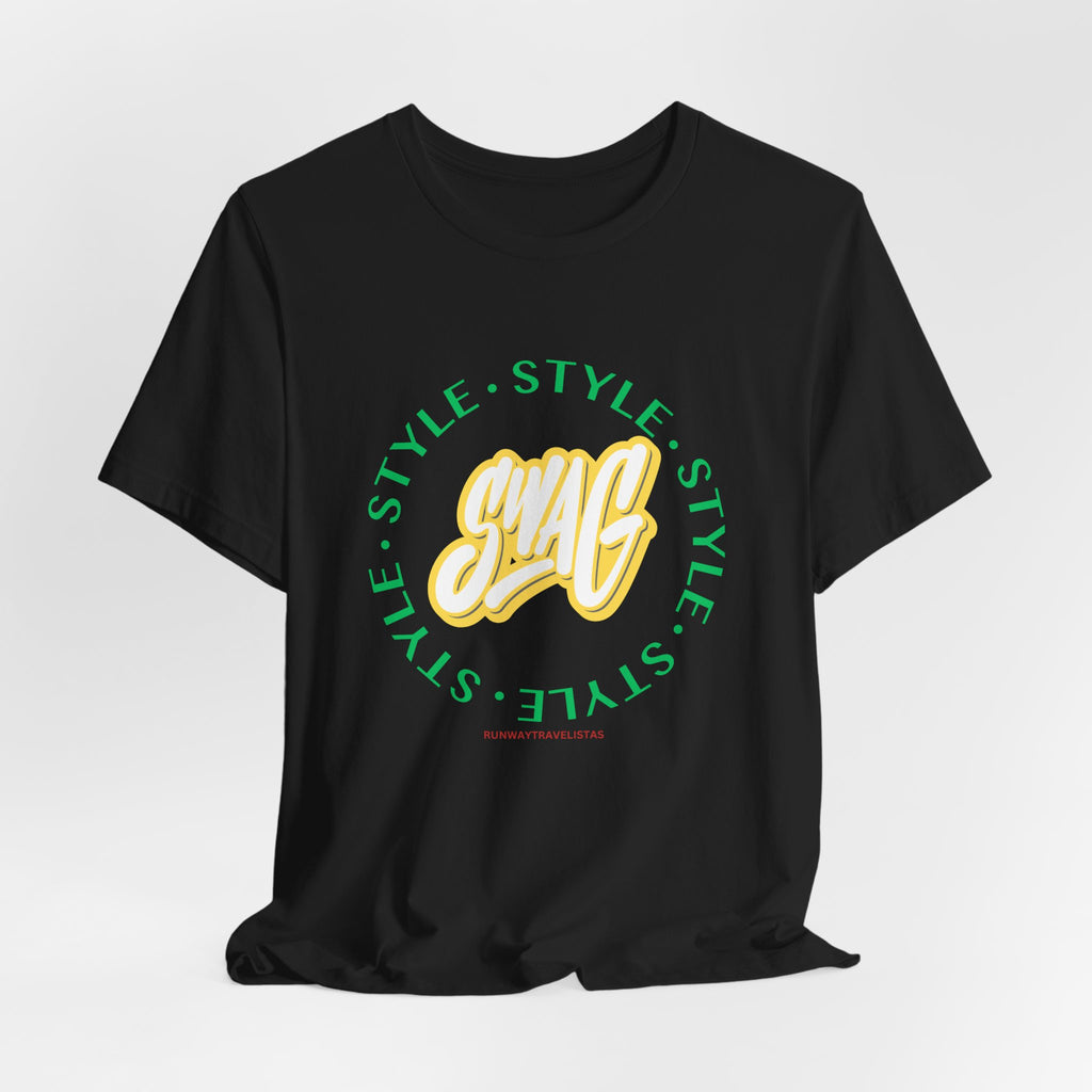 Style Circle Graphic Unisex Tee — "SWAG" Script Logo