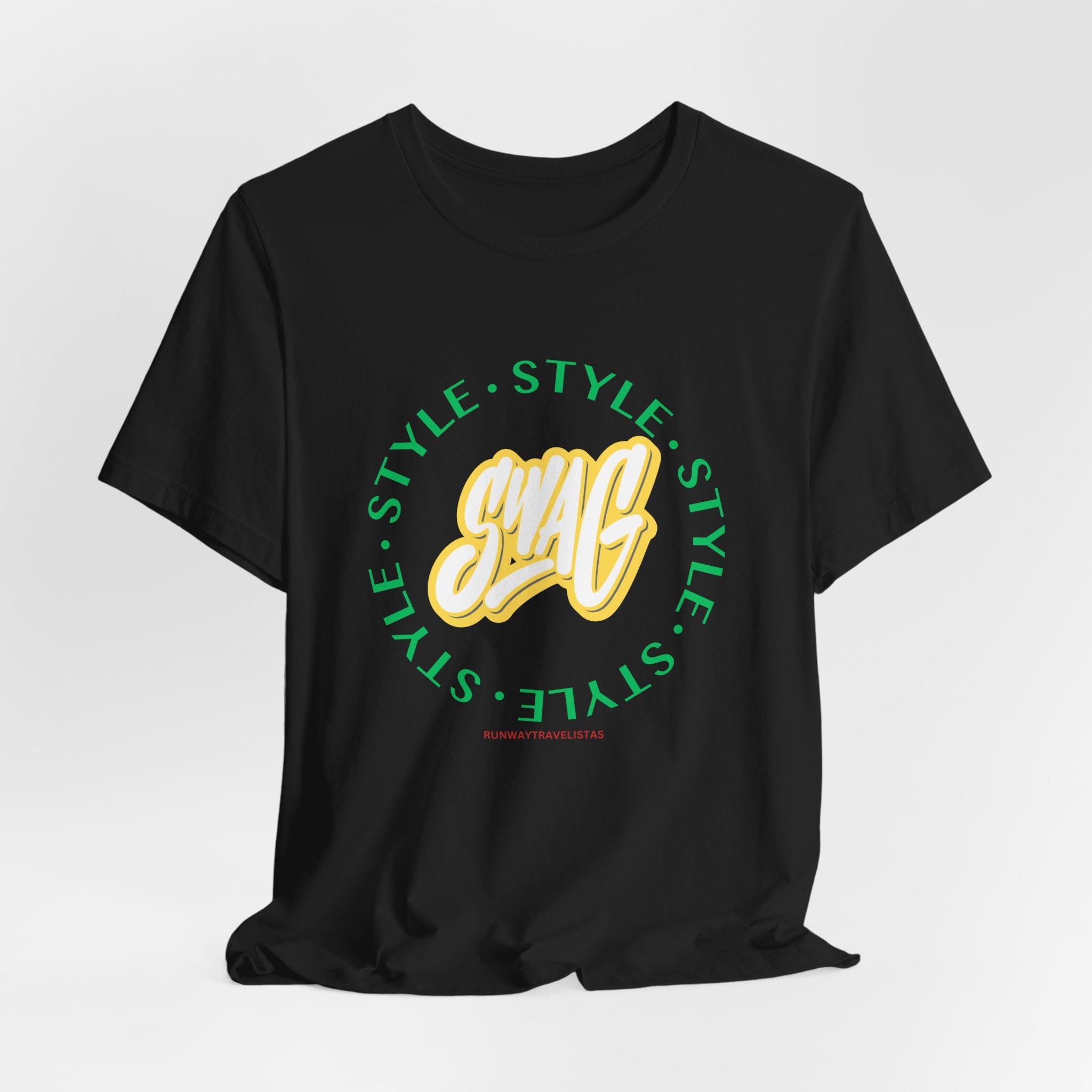 Style Circle Graphic Unisex Tee — "SWAG" Script Logo
