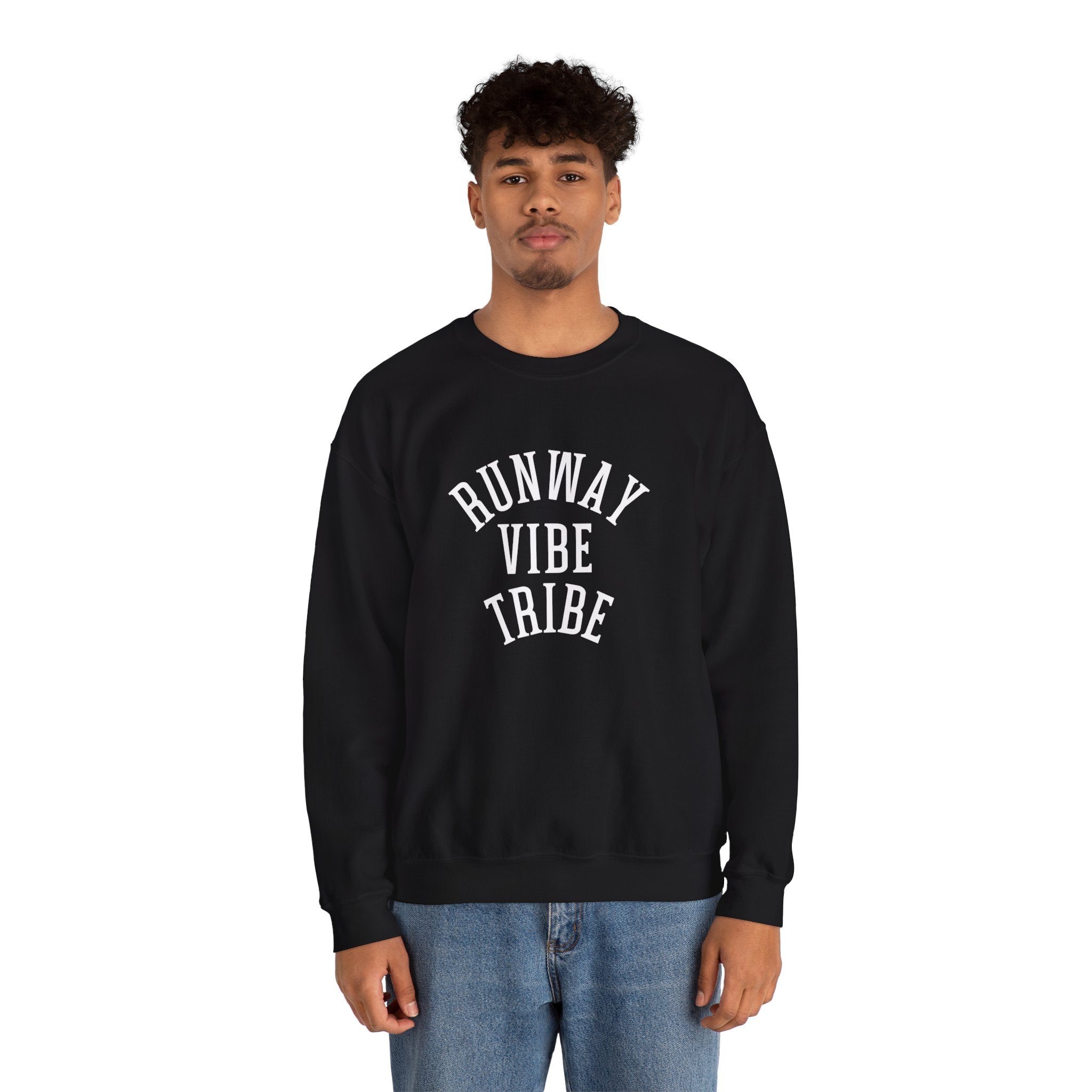 Runway Vibe Tribe Unisex Crewneck Sweatshirt — Fashion Lover Graphic Pullover